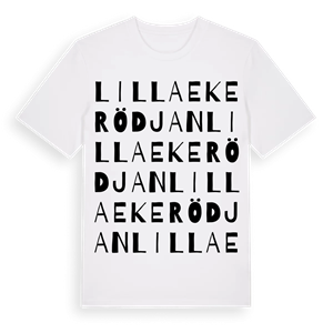 Lilla Ekerödjan ordlek t-shirt – ekologisk bomull t-shirt från Pinshirt