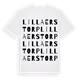White t-shirt med Lilla Erstorp ordlek t-shirt