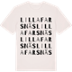Vintage White t-shirt med Lilla Farsnäs ordlek t-shirt