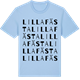 Blue Soul t-shirt med Lilla Fästa ordlek t-shirt