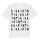 White t-shirt med Lilla Fästa ordlek t-shirt