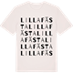 Vintage White t-shirt med Lilla Fästa ordlek t-shirt