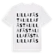 White t-shirt med Lilla Fästa ordlek t-shirt
