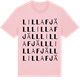 Pink Cotton t-shirt med Lilla Fjäll ordlek t-shirt