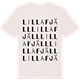 Vintage White t-shirt med Lilla Fjäll ordlek t-shirt