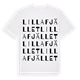 White t-shirt med Lilla Fjället ordlek t-shirt