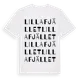 White t-shirt med Lilla Fjället ordlek t-shirt