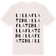 Vintage White t-shirt med Lilla Flaten ordlek t-shirt