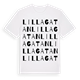White t-shirt med Lilla Gatan ordlek t-shirt