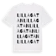 White t-shirt med Lilla Gatan ordlek t-shirt