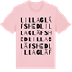 Pink Cotton t-shirt med Lilla Gläfshed ordlek t-shirt