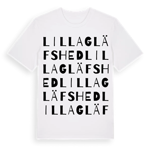 Lilla Gläfshed ordlek t-shirt – ekologisk bomull t-shirt från Pinshirt