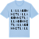 Blue Soul t-shirt med Lilla Gömmet ordlek t-shirt