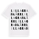 White t-shirt med Lilla Grankärr ordlek t-shirt