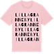 Pink Cotton t-shirt med Lilla Granneby ordlek t-shirt