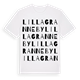 White t-shirt med Lilla Granneby ordlek t-shirt