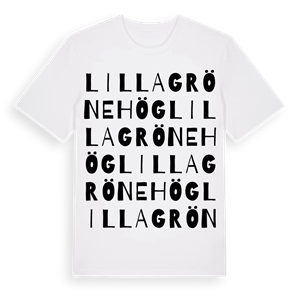 Lilla Grönehög ordlek t-shirt – ekologisk bomull t-shirt från Pinshirt