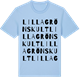 Blue Soul t-shirt med Lilla Grönskult ordlek t-shirt