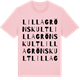 Pink Cotton t-shirt med Lilla Grönskult ordlek t-shirt