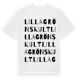 White t-shirt med Lilla Grönskult ordlek t-shirt