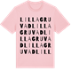 Pink Cotton t-shirt med Lilla Gruvad ordlek t-shirt