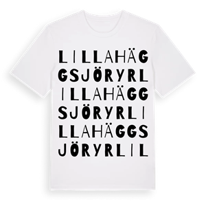 Lilla Häggsjöryr ordlek t-shirt – ekologisk bomull t-shirt från Pinshirt