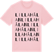 Pink Cotton t-shirt med Lilla Hålan ordlek t-shirt