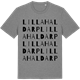 Mid Heather Gray t-shirt med Lilla Haldarp ordlek t-shirt