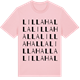 Pink Cotton t-shirt med Lilla Halla ordlek t-shirt