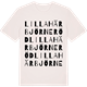 Vintage White t-shirt med Lilla Härbjörneröd ordlek t-shirt