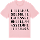 Pink Cotton t-shirt med Lilla Hasselön ordlek t-shirt