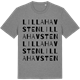 Mid Heather Gray t-shirt med Lilla Havsten ordlek t-shirt