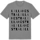 Mid Heather Gray t-shirt med Lilla Hestra ordlek t-shirt