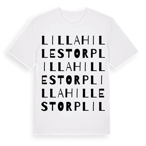 Lilla Hillestorp ordlek t-shirt – ekologisk bomull t-shirt från Pinshirt