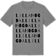 Mid Heather Gray t-shirt med Lilla Hogdal ordlek t-shirt