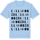 Blue Soul t-shirt med Lilla Hogen ordlek t-shirt