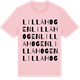 Pink Cotton t-shirt med Lilla Hogen ordlek t-shirt