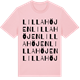 Pink Cotton t-shirt med Lilla Höjen ordlek t-shirt