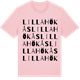 Pink Cotton t-shirt med Lilla Hökås ordlek t-shirt