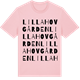 Pink Cotton t-shirt med Lilla Hovgården ordlek t-shirt