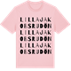 Pink Cotton t-shirt med Lilla Jakobsrudön ordlek t-shirt