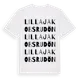 White t-shirt med Lilla Jakobsrudön ordlek t-shirt