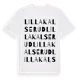 White t-shirt med Lilla Kalserud ordlek t-shirt