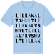 Blue Soul t-shirt med Lilla Kalvshult ordlek t-shirt