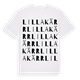 White t-shirt med Lilla Kärr ordlek t-shirt