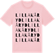 Pink Cotton t-shirt med Lilla Kåryd ordlek t-shirt