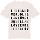 Vintage White t-shirt med Lilla Klöverud ordlek t-shirt