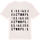 Vintage White t-shirt med Lilla Klubbetorp ordlek t-shirt