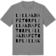 Mid Heather Gray t-shirt med Lilla Knapetorp ordlek t-shirt