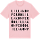 Pink Cotton t-shirt med Lilla Komperöd ordlek t-shirt